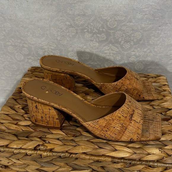 Abound Cork Block Heel Mules Sandals Women’s Size 6.5 - Picture 5 of 6